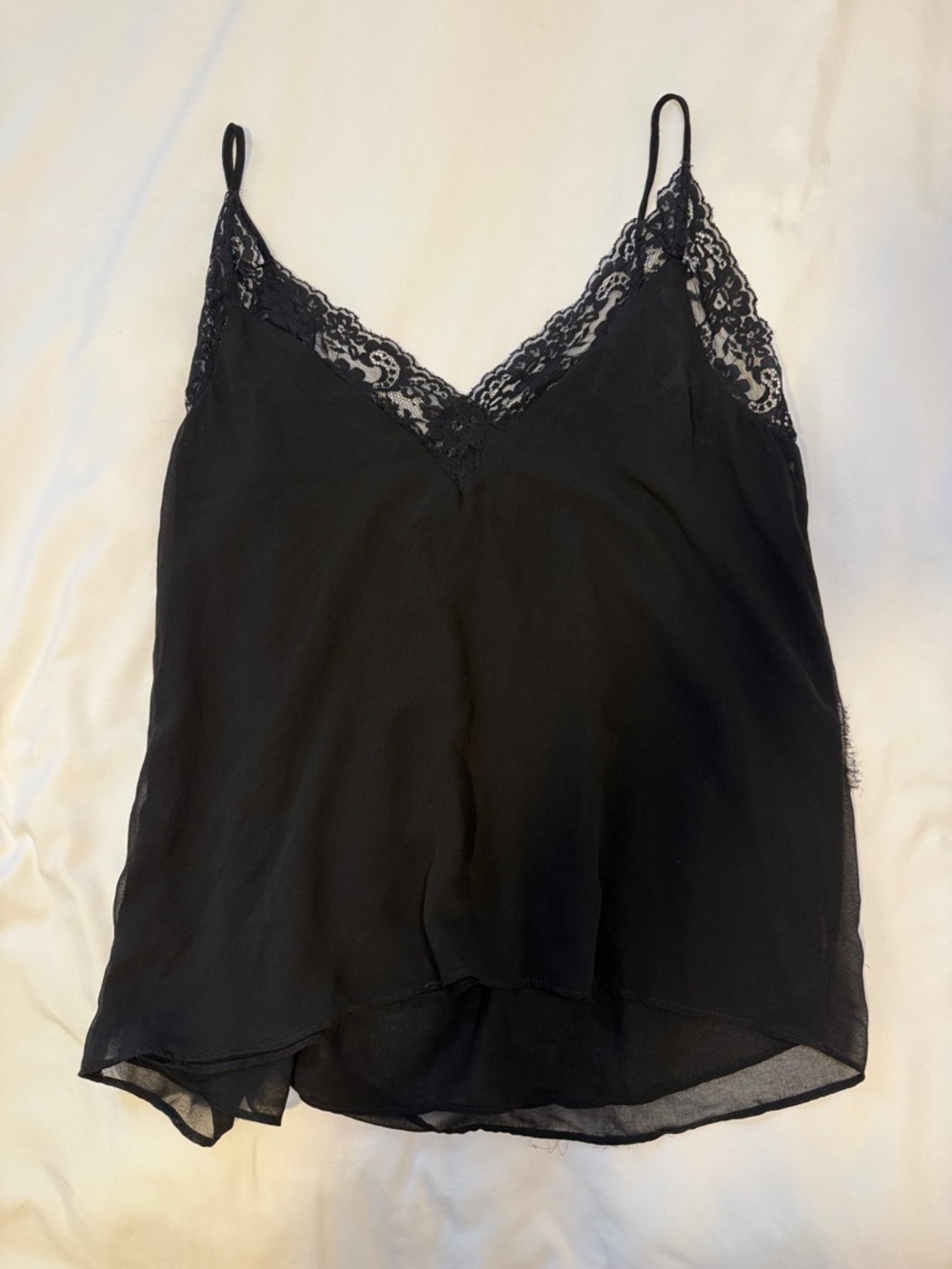 Zara Black Lace-Trim Cami